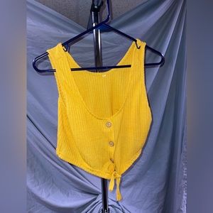 Golden yellow crop tank